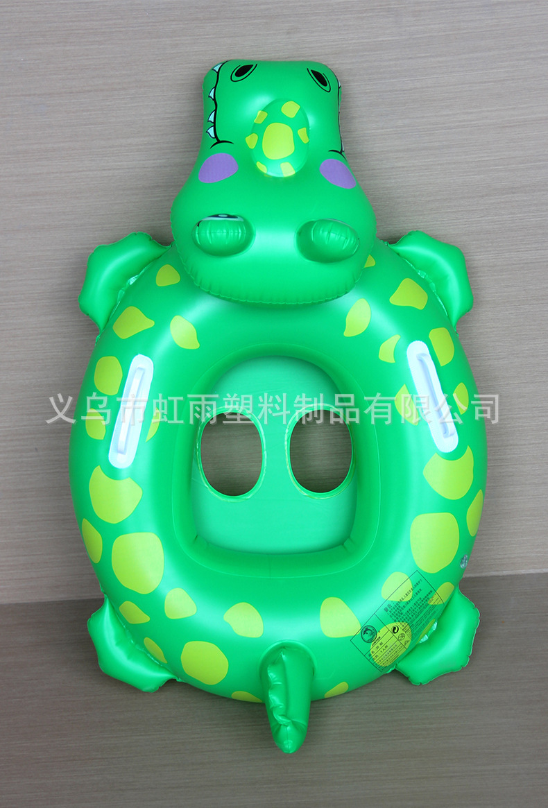 新品加厚鳄鱼儿童游泳圈卡通动物造型PVC充气游坐圈适合户外游泳安全防滑详情7