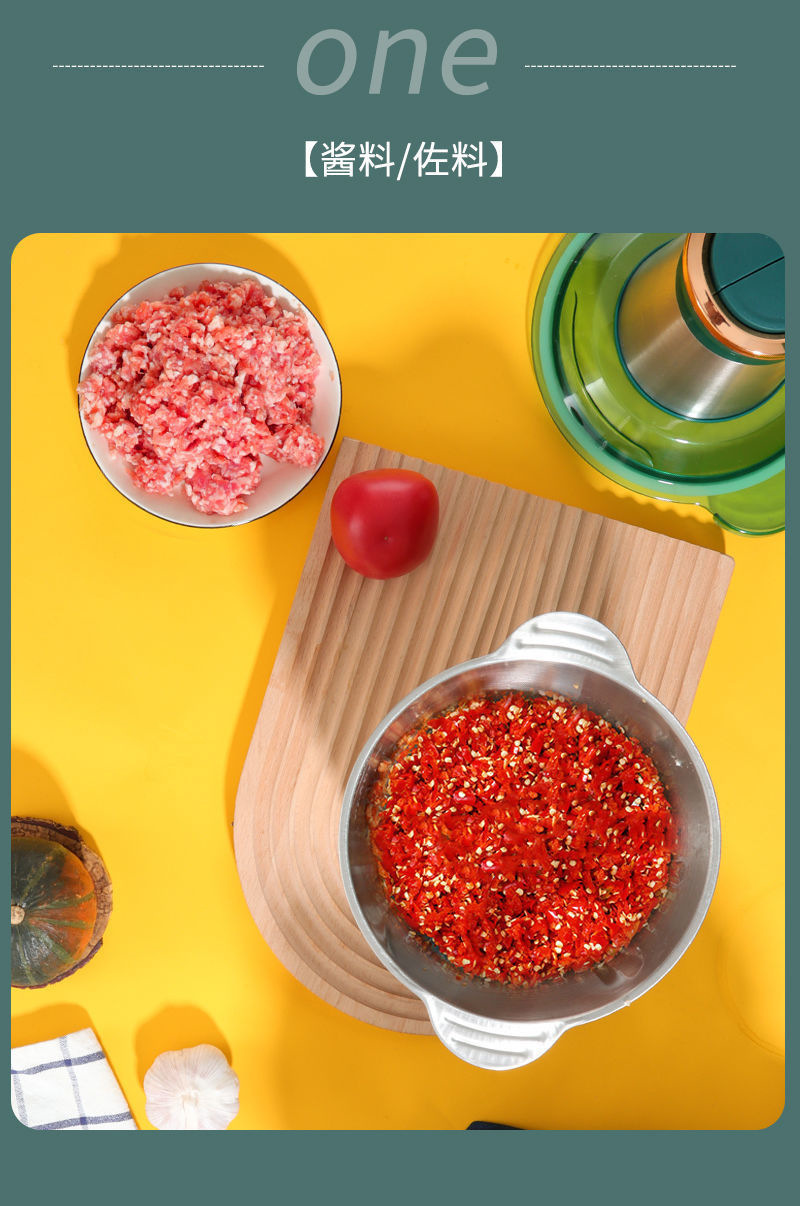New kitchen electric meat grinder, household stainless steel multi-functional garlic paste mixer and food processor, small garlic mashing wonder pic 6
