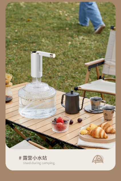桶装水折叠抽水器迷你饮水机可旋转调节出水器桶桌两用充电上水器详情17