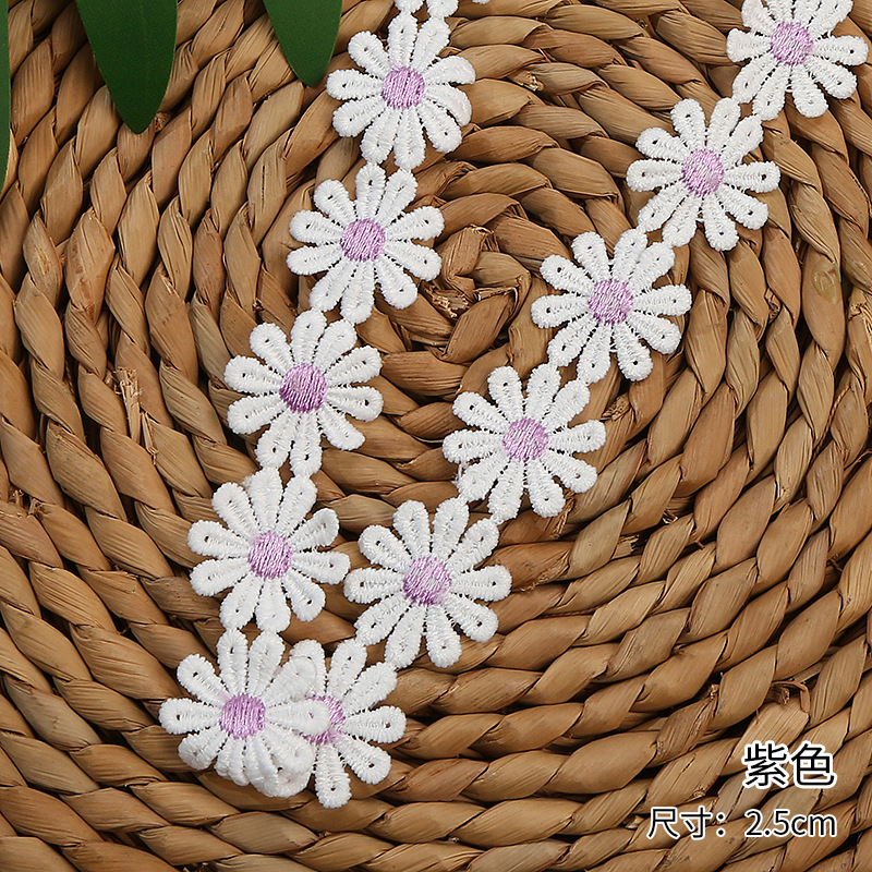 Factory direct sales and wholesale of 10-petal milk silk chrysanthemum, 2.5 cm petal lace clothing accessories and auxiliary materials pic 9