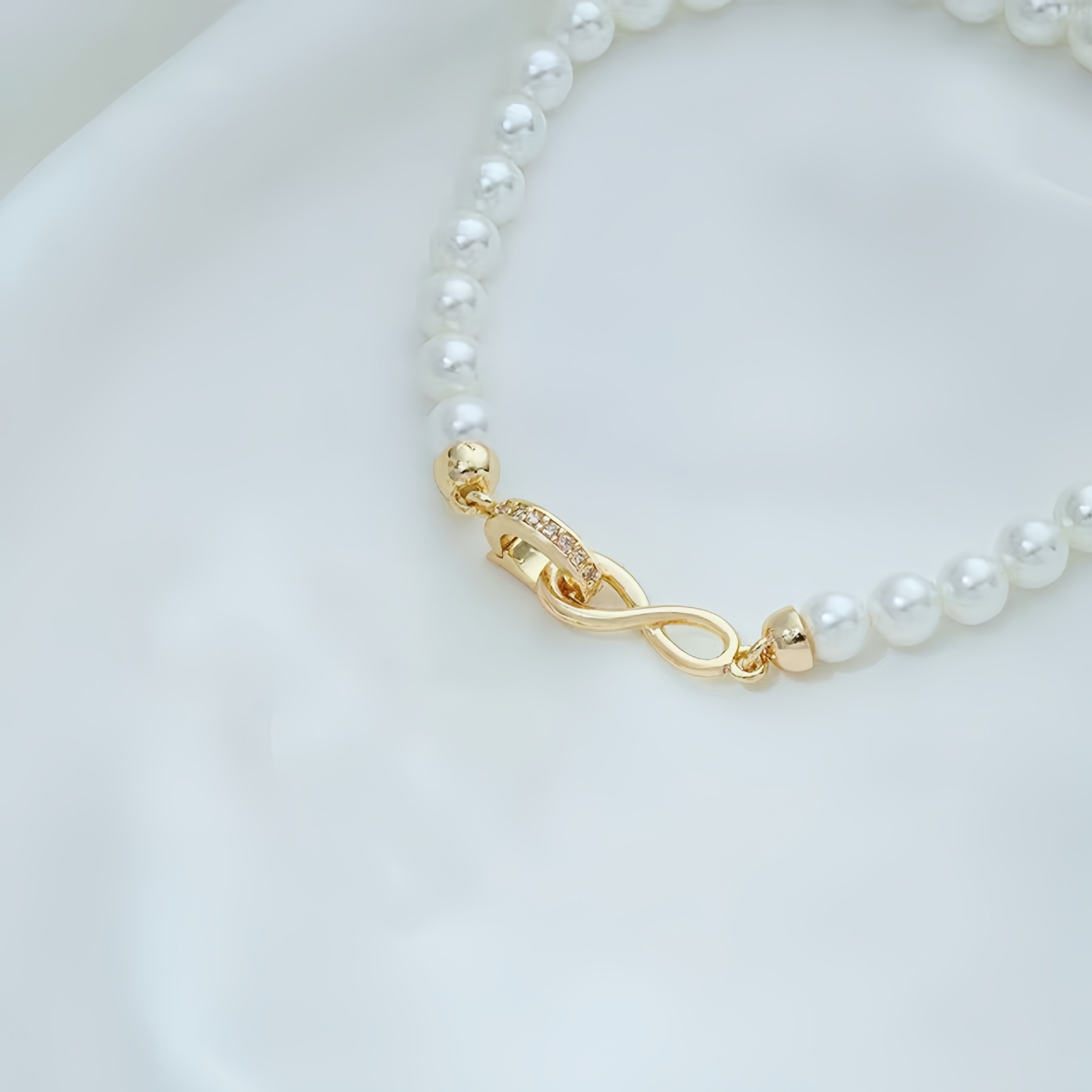 14K electroplated real gold color retention cloverleaf copper inlaid zircon diy handcrafted beaded necklace and bracelet material accessories pic 3