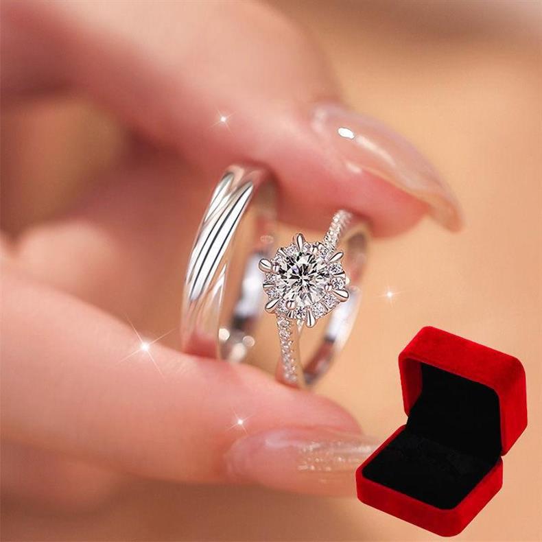 仿真假钻戒一对情侣结婚对戒活口可调节戒指求婚纱照礼仪式用道具详情12