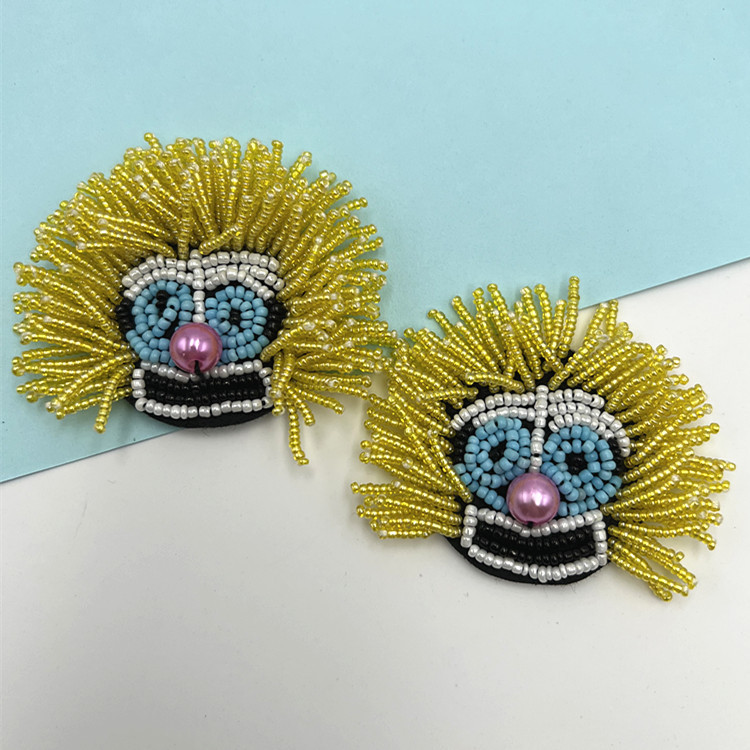 Customized hand-sewn flower rice beads, clown beading accessories, clothing accessories, DIY heavy industry fabric stickers pic 4