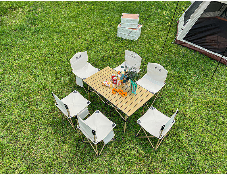 Z便携式蛋卷桌户外折叠桌椅野餐露营装备收纳桌餐桌铝合金烧烤桌详情19