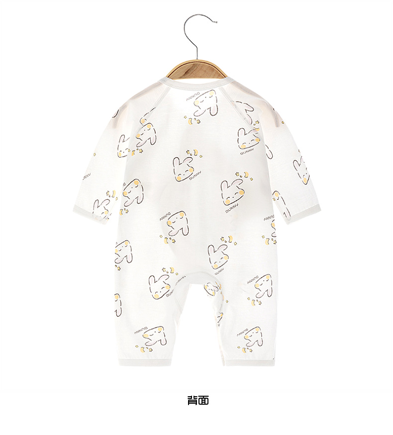 Summer baby one-piece suit, pure cotton thin boneless clothes for infants, long-sleeved clothes for babies, summer air-conditioned clothes pic 14