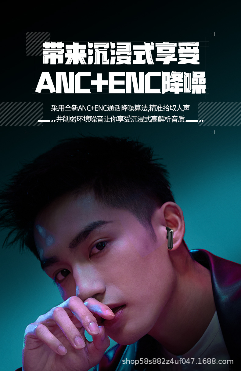 Wholesale from the source factory of the new x79 touch in-ear tws wireless in-ear noise-cancelling digital display gaming Bluetooth headphones pic 4