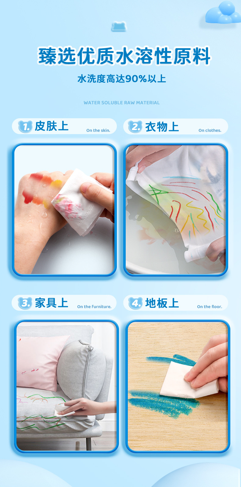 快力文跨境丝滑水溶彩绘棒可水洗儿童油画棒不掉色不透纸旋转蜡笔详情8