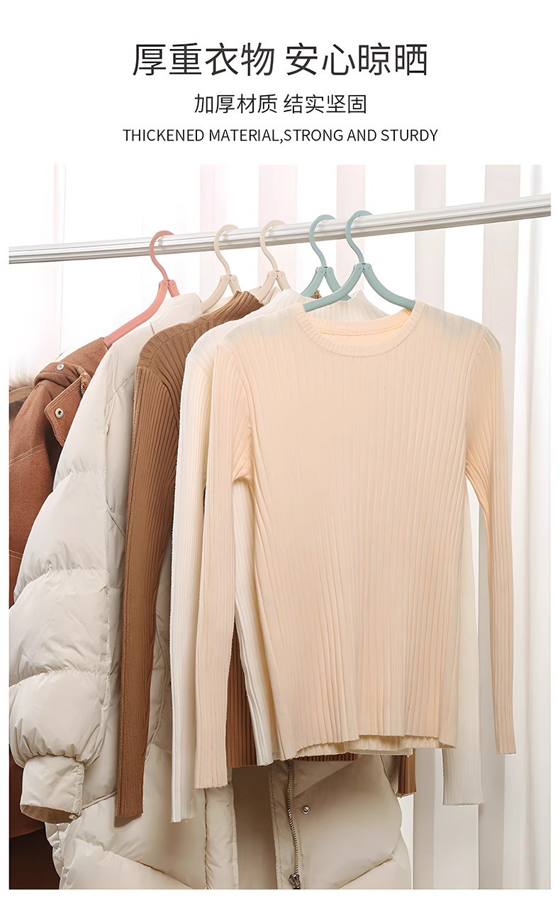 折叠衣架多功能晒衣架防滑户外旅行便携衣架出差家用魔术衣挂详情3