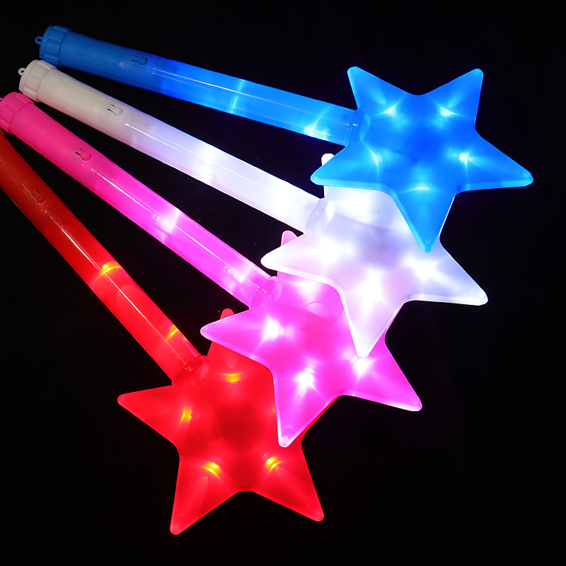 Large five-pointed star flash sticks, flat seven-color five-pointed star glow sticks, concert luminous gifts manufacturer wholesale pic 3
