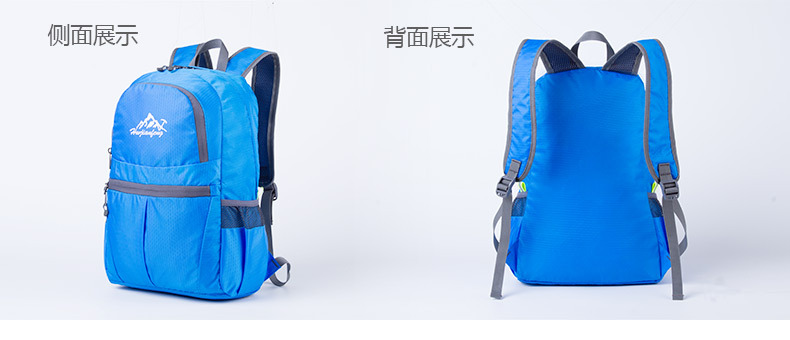 【PLUS Exclusive 】 Lightweight folding bag, wear-resistant and water-repellent Oxford fabric printed backpack, outdoor travel backpack pic 6