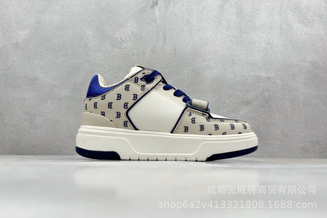 莆田纯原mlb老爹鞋学长鞋中帮NY大标洋基队厚底增高鞋6CM男女鞋详情16