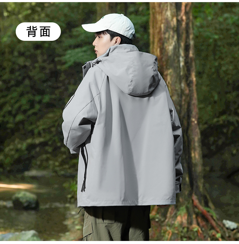 冲锋衣三合一防泼水男女款定制logo时尚新型高级感可拆卸防风外套详情15