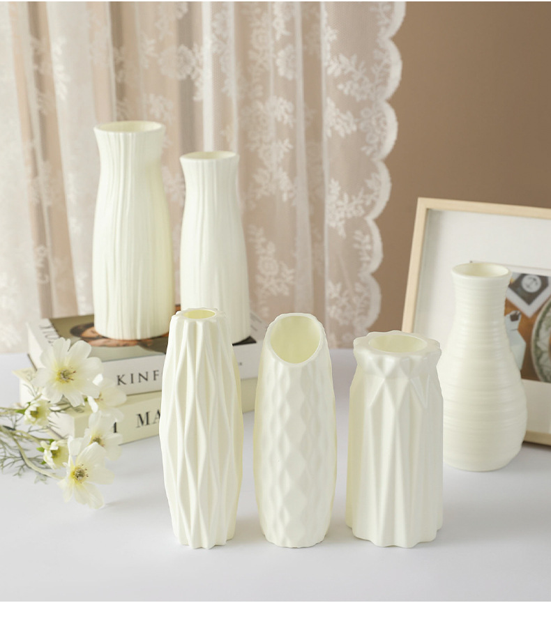 Plastic vases for the living room, fresh and simple, creative, anti-drop flower arrangement vases, hydroponic vases, home desktop decoration pic 8