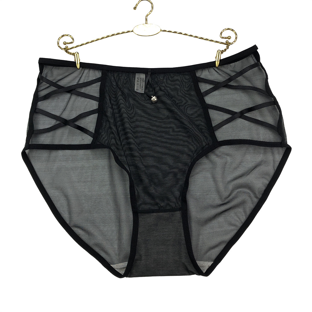 # Best-selling Women's lace underwear with bell knots, graphene antibacterial crotch straps, cross cutout, high elasticity and low waist 17215 pic 29