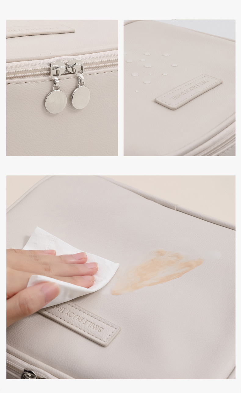 新款化妆包肤感PU皮便携旅行手提收纳洗漱包大容量厂家批发定LOGO详情15