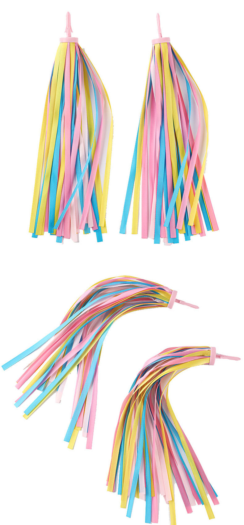 儿童滑板车 自行车流苏配件 飘带 铃铛 彩带32根高密度涤纶带详情7