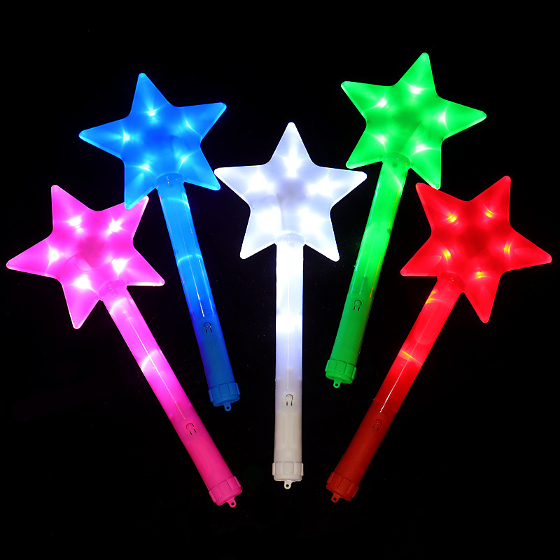 Large five-pointed star flash sticks, flat seven-color five-pointed star glow sticks, concert luminous gifts manufacturer wholesale pic 5