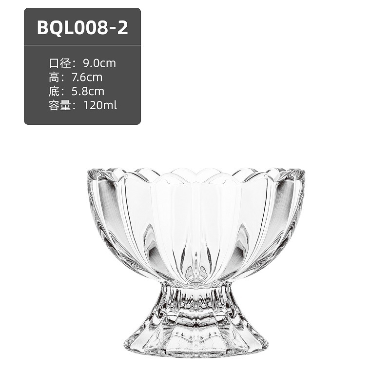 定制矮脚冰淇淋杯玻璃杯喝水杯子奶茶杯饮品杯冰激凌杯家用商跨境详情1