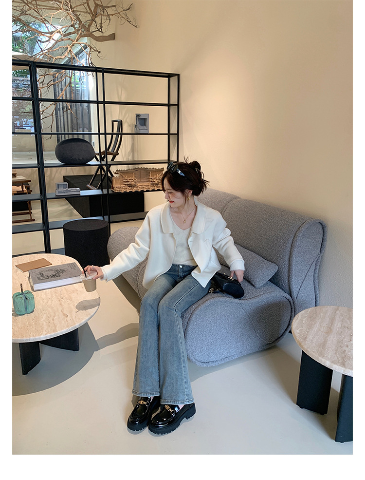 全牛皮~真皮小皮鞋女英伦风乐福鞋2023年新款圆头厚底日常JK单鞋详情34