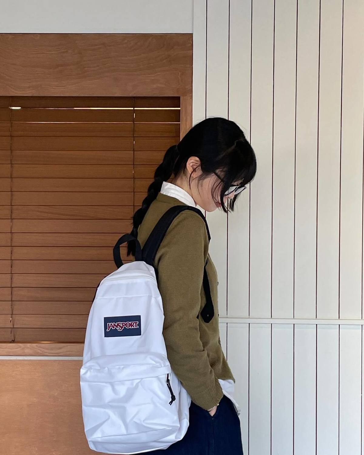 跨境外贸JANSPORT双肩包学生书包男女款背包蝶漾青漾雾霾蓝可代发详情16