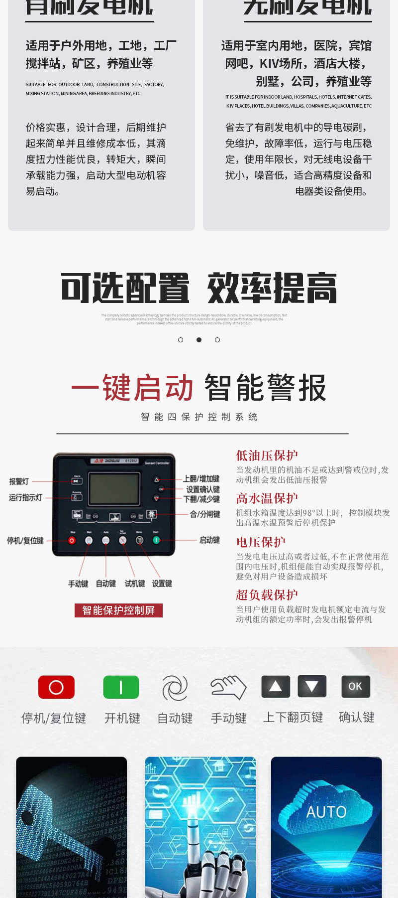 潍柴发电机组 100kw200kw300kw500kw发电机组 大型柴油机发电机组详情5