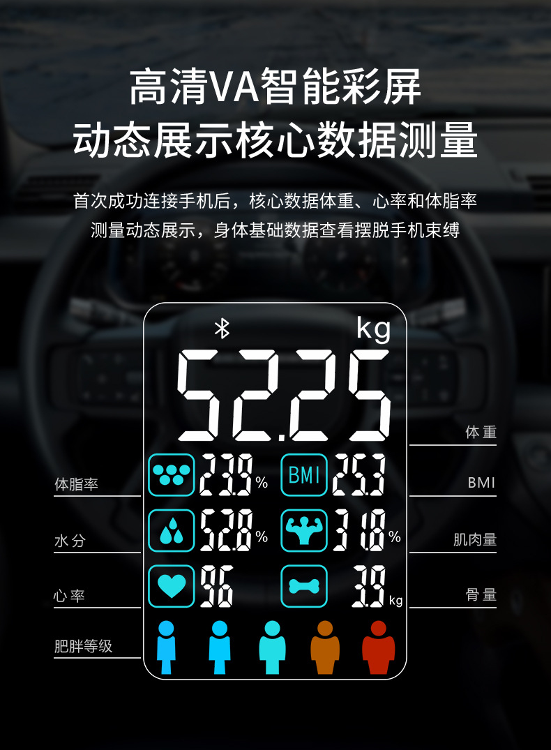 体脂秤家用智能体重秤称重电子秤精准测脂人体称跨境外贸批发定制家庭人体电子称详情3