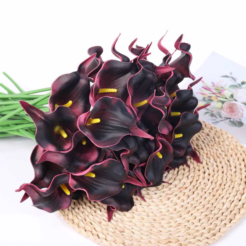 跨境爆款PU马蹄莲迷你马蹄莲高仿真逼真马蹄莲手感马蹄莲仿真花详情17