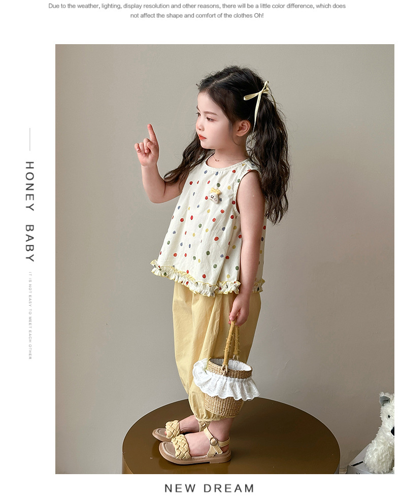The 2025 new summer set is a thin, fashionable and stylish two-piece summer dress for girls and children pic 8