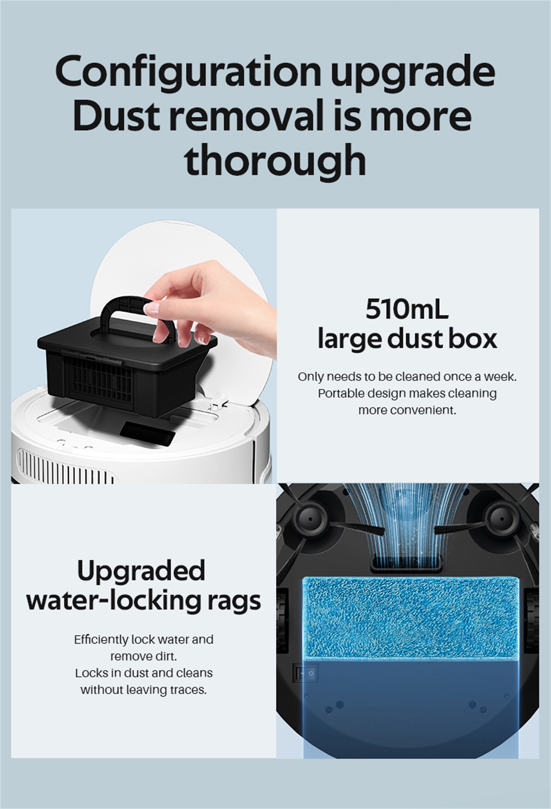 Smart Robotic Vacuum Cleaner for Home, Automatic obowai OB8S详情13