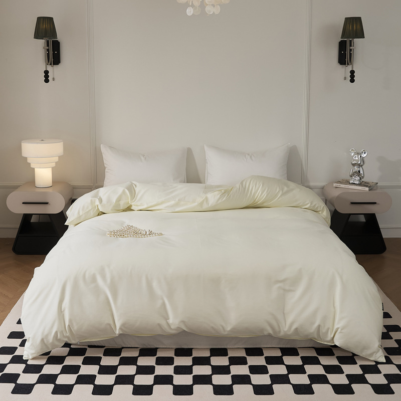 Single-piece quilt cover, pure cotton long-staple cotton bed sheet, bed cap, oversized quilt cover, skin-friendly single and double solid color bedding pic 33