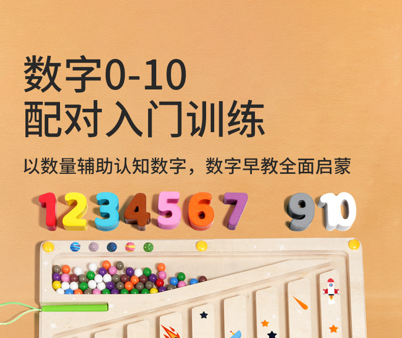 A wooden four-in-one multi-functional board for children, magnetic pen movement and positioning game, logical thinking training and educational toy pic 41