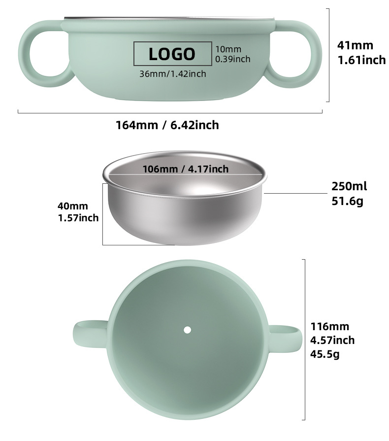 304不锈钢儿童保温碗宝宝吃饭碗喂养餐具双层硅胶防烫防摔辅食碗详情8