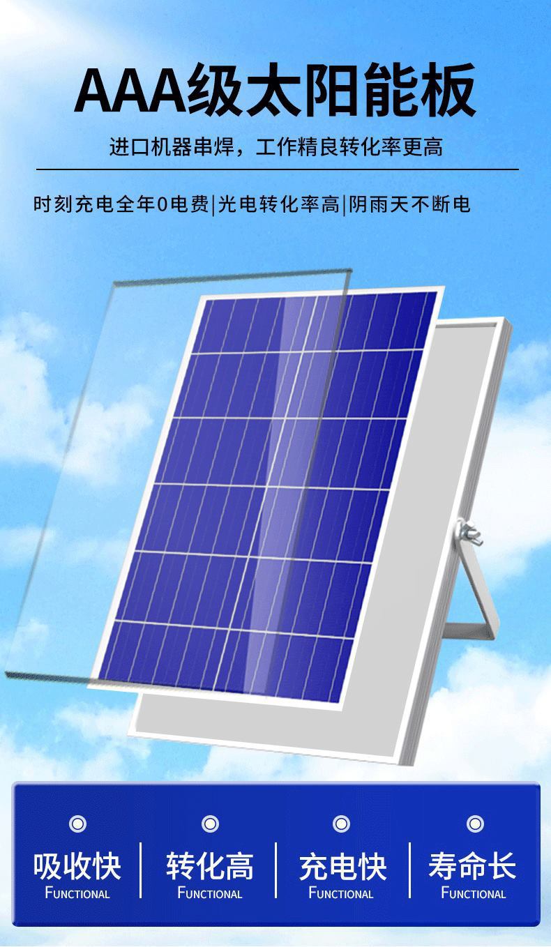 Factory wholesale solar outdoor lights, courtyard indoor and outdoor household ultra-bright high-power waterproof lighting pic 14