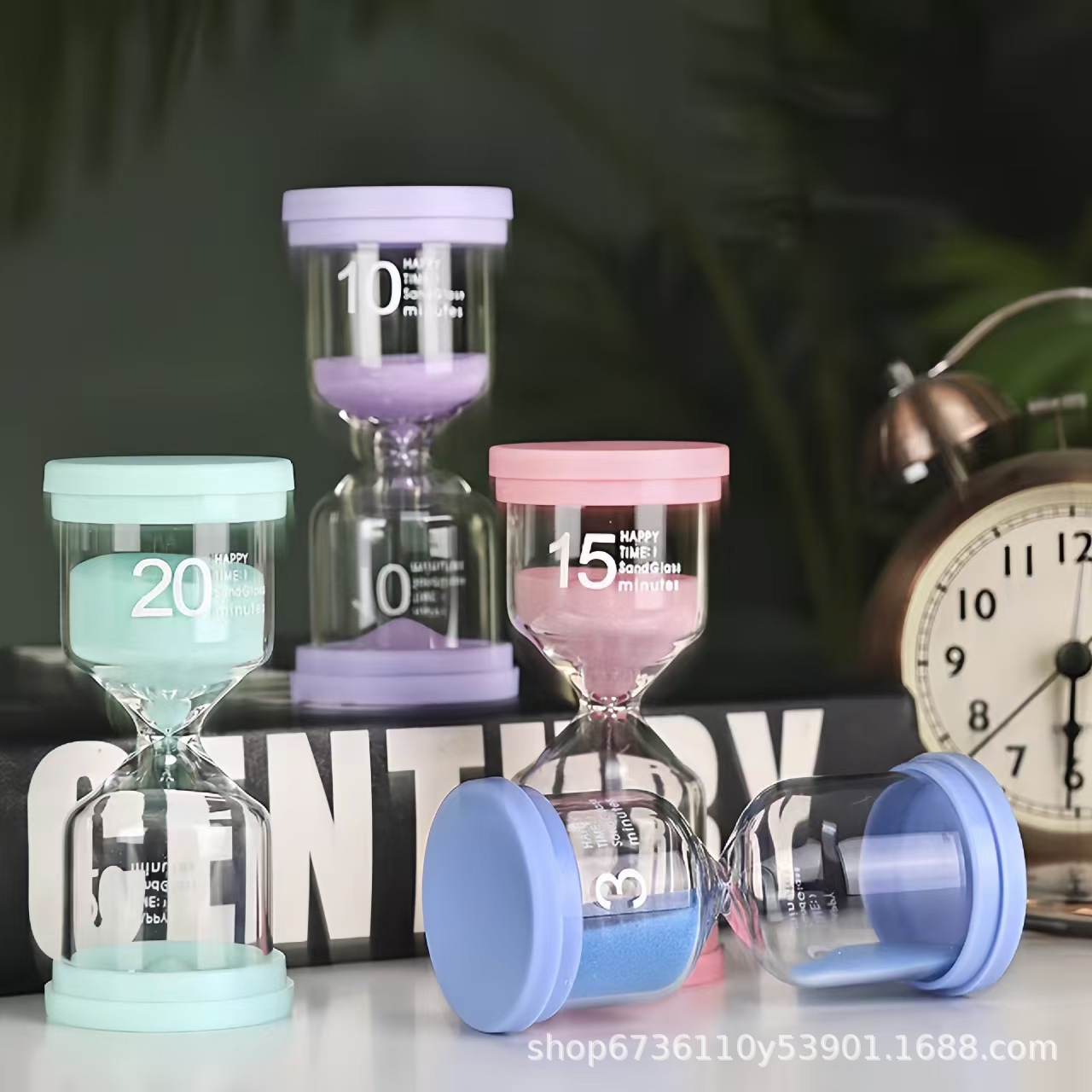 Graduation gifts for boys and girls: Cute hourglass 5 10/30-minute timer glass sand bottle ornaments pic 2