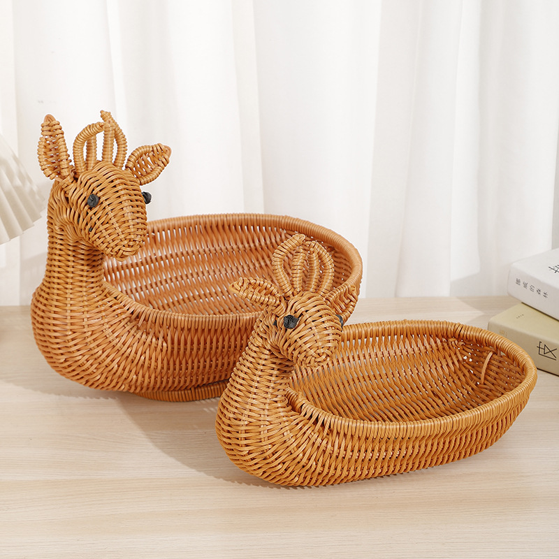 Multi-functional solid wood fruit box, Vietnamese snack decoration fruit plate, 8-inch soup plate set with plastic electroplating and acrylic printing pic 1