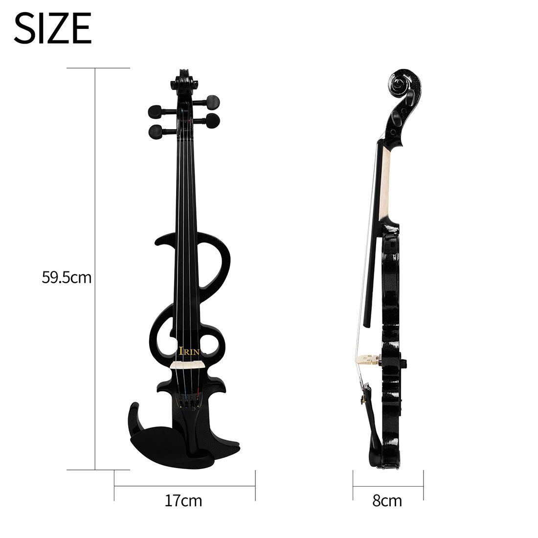 Electro-acoustic violin, solid wood violin, adult, children, beginners, playing electronic violin, headphones, silent violin pic 2
