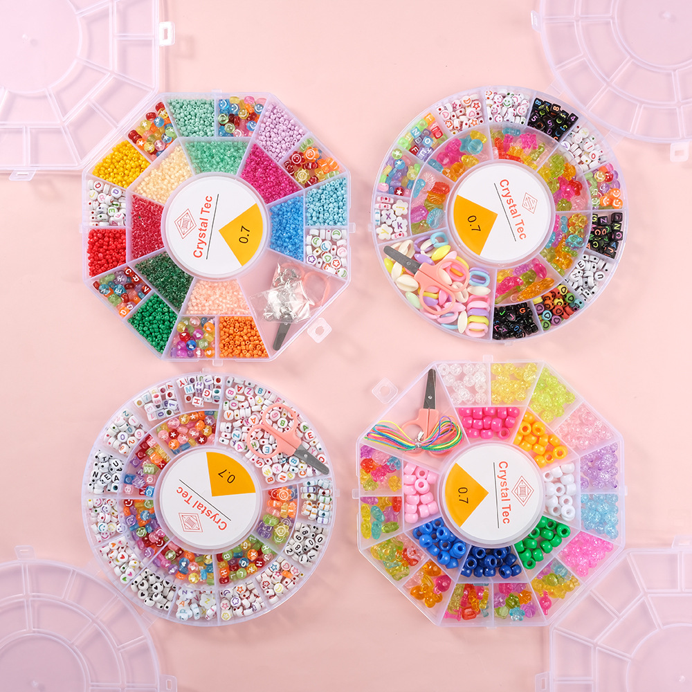 新款儿童手工串珠女孩diy手链益智创意饰品材料项链手链串珠批发详情12