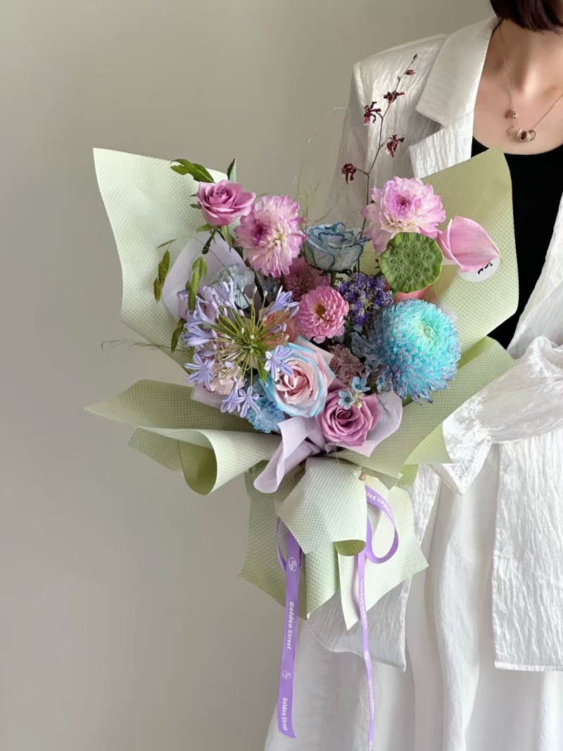 New waterproof Korean-style fresh flower wrapping paper, flower shop bouquet and floral art rose wrapping material, fresh flower decoration pic 10