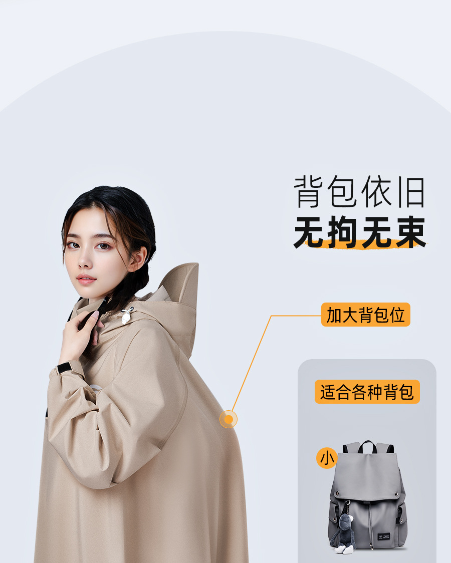 女雨衣骑车全身防暴雨男成人连体厚款电动车牛津布一体摩托车雨披详情14