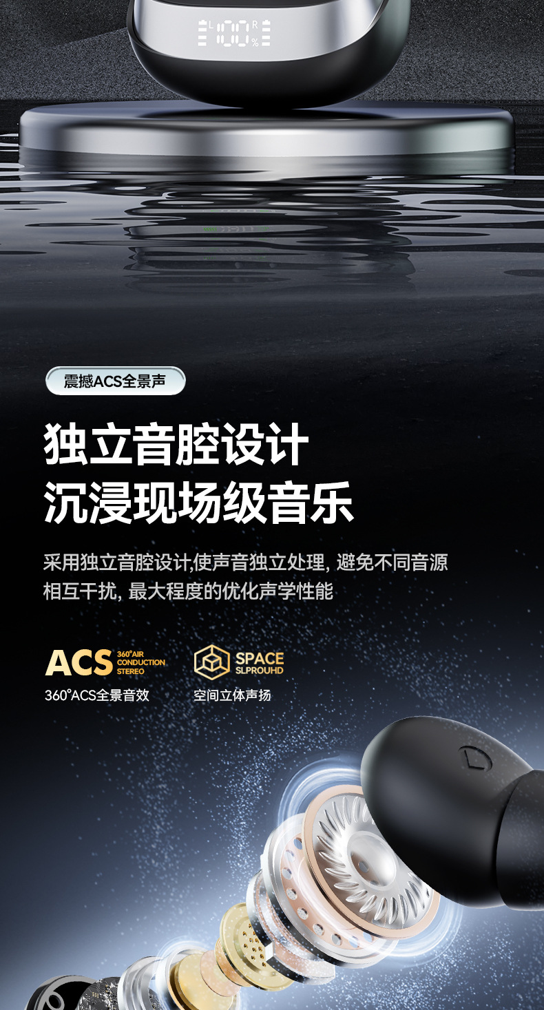 M83 cross border ANC permeable con reducción de ruido tws esports bluetooth auriculares insensibles de lapso de tiempo auriculares inalámbricos para juegos heavy bass pic 10