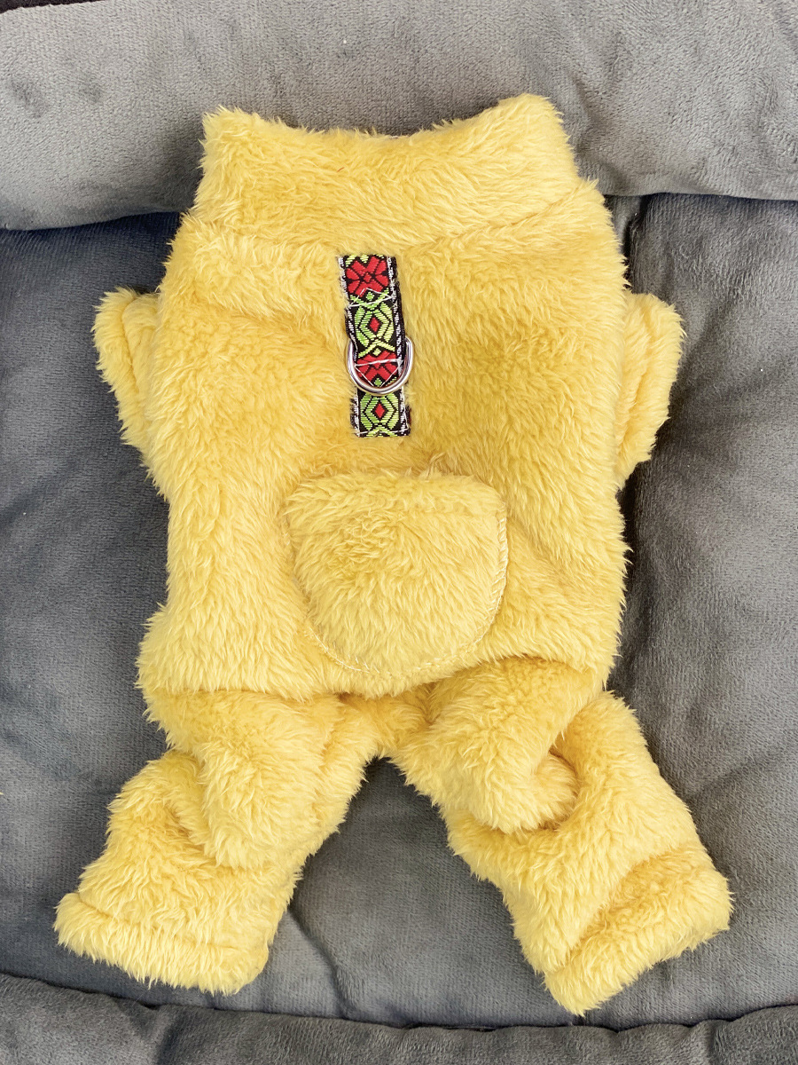 超小体狗狗猫咪衣服秋冬季毛绒四脚小码奶狗奶猫幼犬茶杯犬带牵引详情26