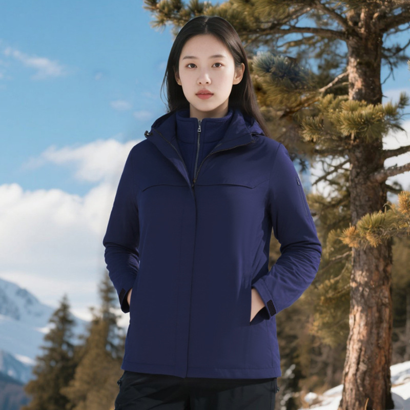 国标压胶户外冲锋衣男女三合一两件套防风防水外套工作服可印LOGO详情31