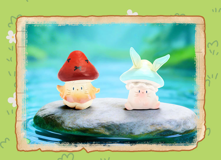 Cat PAI Fantasy Mushroom Series Blind Box DIY Decorative Resin Small Ornaments Cartoon Cute desktop ornaments pic 16