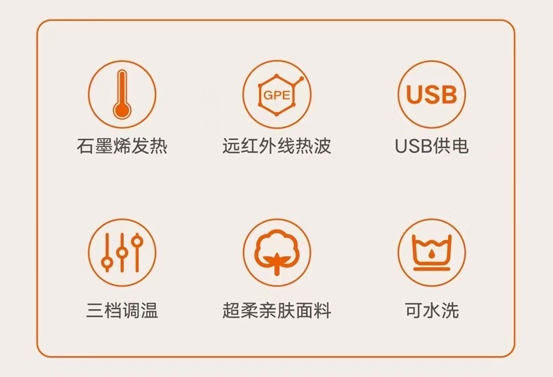 Jihuo/Graphene USB Small Electric Heating blanket, charging, hot compress and warming mini heating blanket, car and outdoor heating pad pic 2