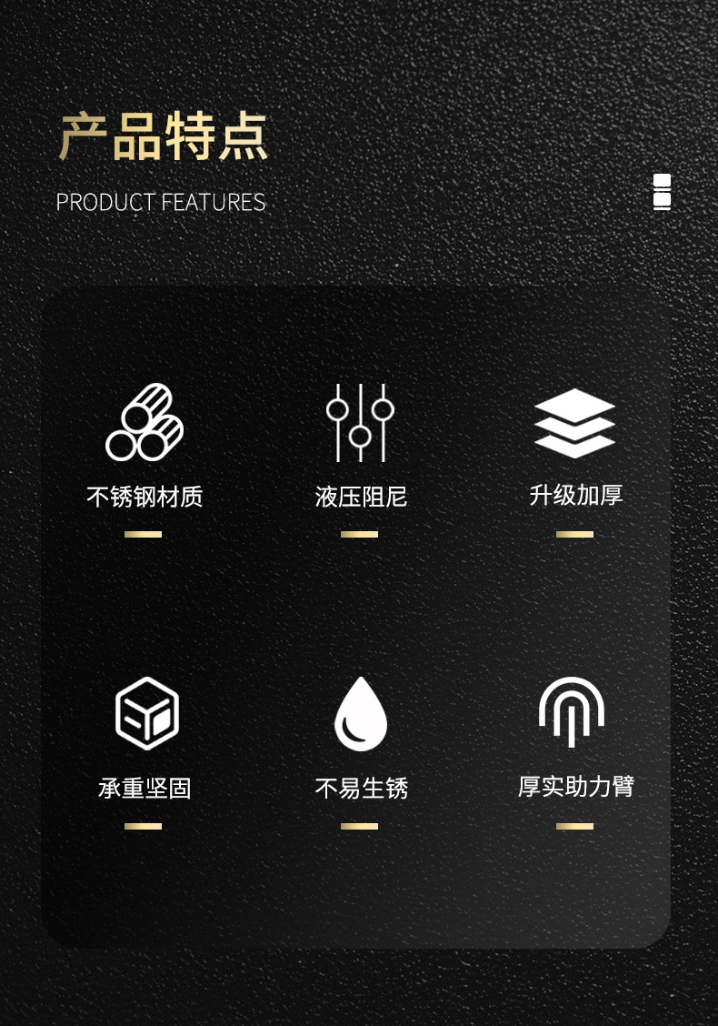 厂家直销美式短臂铰链窄侧板衣柜橱柜展示柜专用液压不锈钢合页详情2