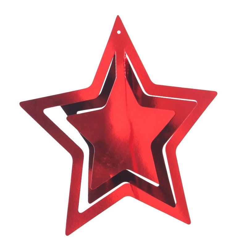 3D立体节日装饰品珠宝店铺装饰橱窗五角星爱心挂件天花板吊顶布置详情11