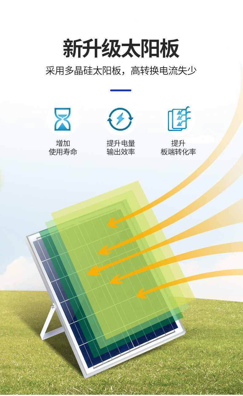 Solar floodlights, outdoor lighting, garden lamps, high-power photovoltaic solar street lamps for new rural areas, wholesale from manufacturers pic 13