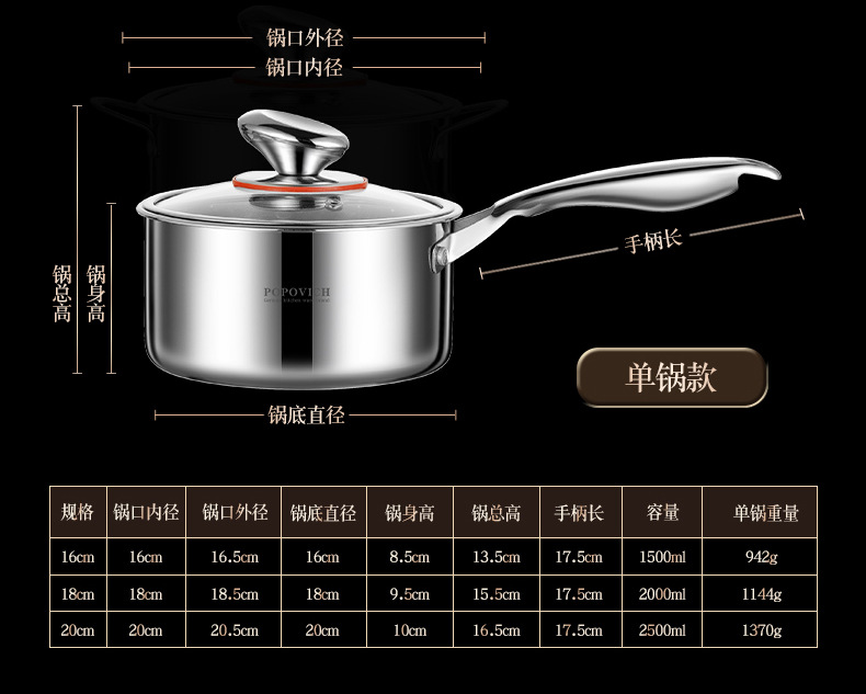 316不锈钢宝宝专用辅食锅无涂层小奶锅家用婴儿煎煮一体不粘蒸锅详情38