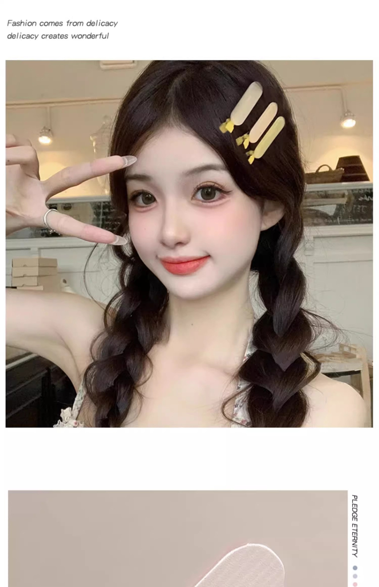 彩色无痕一字夹子侧边刘海前额发夹女儿童后脑勺碎发整理神器发卡详情18