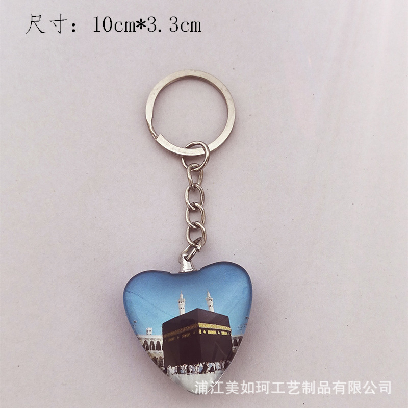 沙特阿拉伯建筑水晶双面钥匙扣挂件旅游礼品纪念品冰箱贴厂家直销详情11